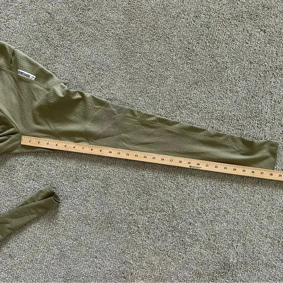 Gymshark Leggings True Texture Washed Khaki High Size Small - Picture 8 of 8